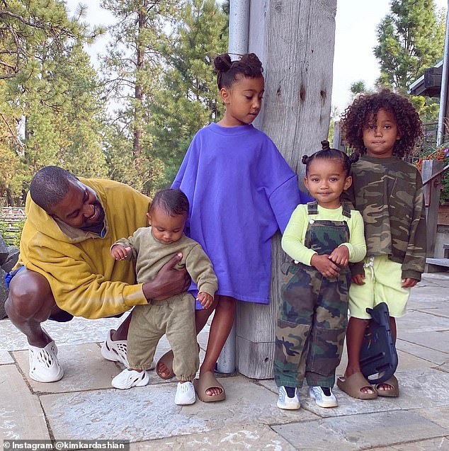 The musical artist shares North, 11, Saint, eight, Chicago, six, and Psalm, five, with his ex-wife Kim Kardashian.