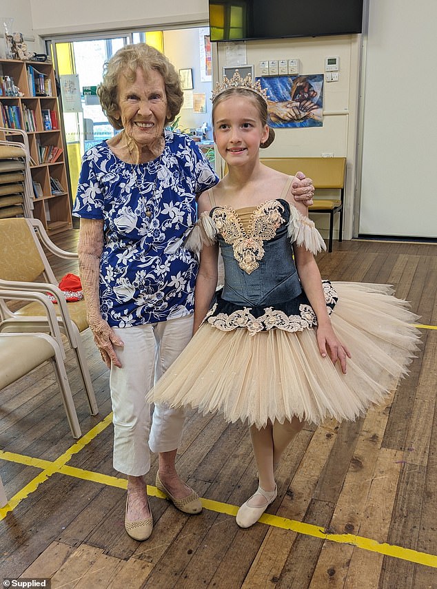 Lorraine has several great-grandchildren, Violet Vacher follows in her grandmother's footsteps with a penchant for dance.