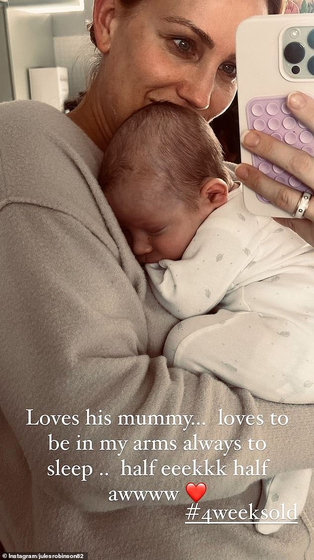 The Married At First Sight star, who already shares son Oliver with her partner, took to Instagram to share an intimate snap of her little one.