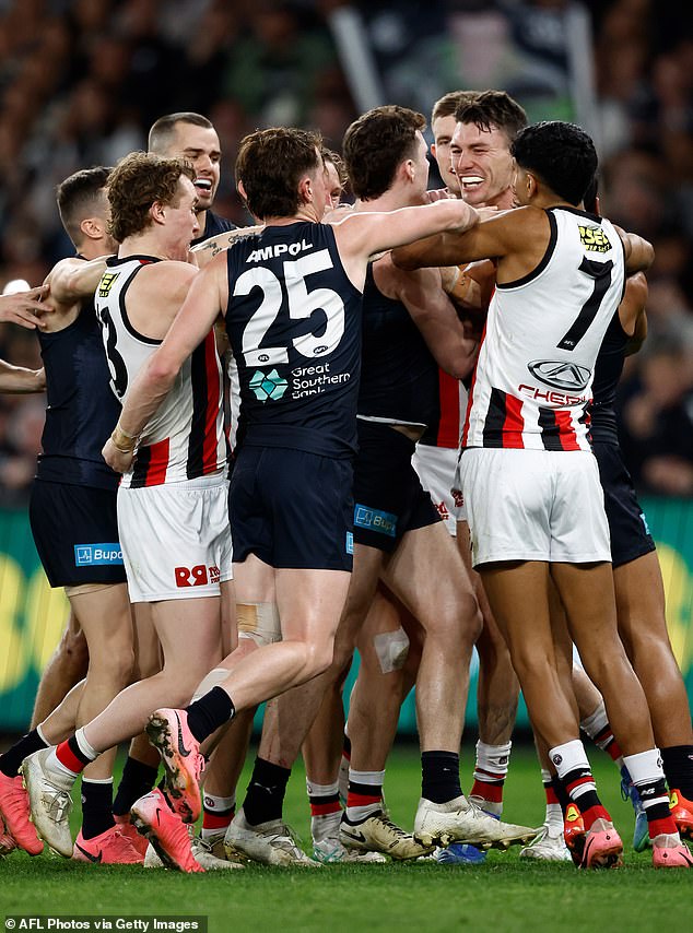 Tensions were high in Melbourne as the Blues desperately tried to secure a place in the finals.