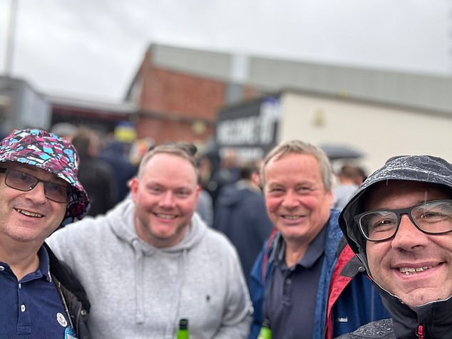 Levin (left) was celebrating his 62nd birthday at the game with friends and revealed he contacted the ball boy after the worrying incident.