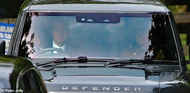 Kate Middleton, 42, looked in high spirits as she was pictured arriving at Sunday service with husband William