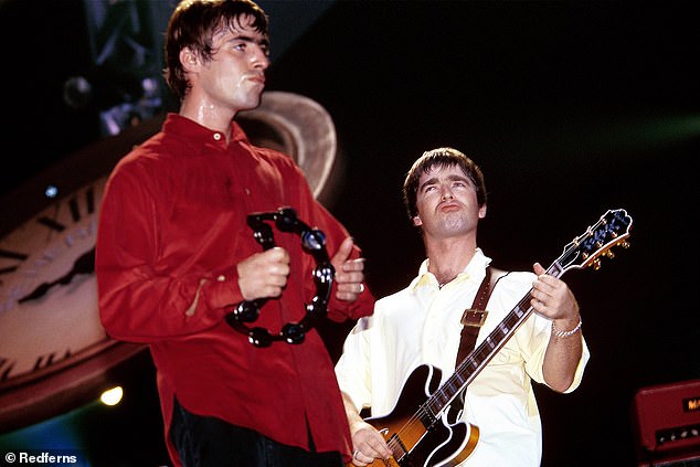 Oasis split in 2009 after Noel and Liam Gallagher (pictured in 1995) had a fight before a concert in Paris, leading to Noel leaving the group before they appeared on stage.