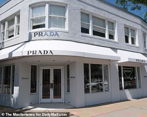 Newtown Lane is home to many expensive designer shops, including Prada.