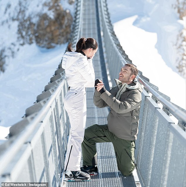 Ed got down on one knee during a trip to the Swiss Alps in January and asked the Bollywood actress to be his wife in front of a crowd of onlookers.