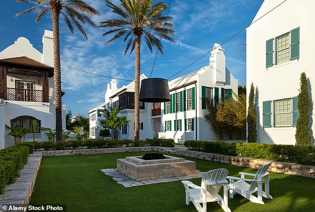 The pandemic accelerated the trend, with Florida's early reopening drawing in those seeking sunny spots from locked-down states. (Pictured: Luxury homes and condos in Alys Beach, Florida)