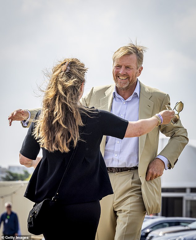 King Willem-Alexander of the Netherlands and Princess Anita of the Netherlands hugged during the outing