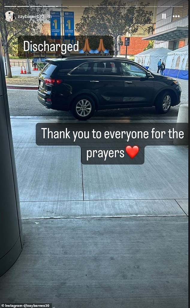 Isaiah confirmed on his own Instagram that he had been discharged from the hospital.