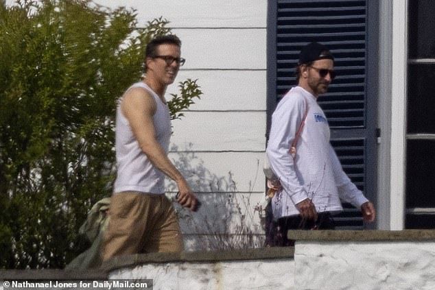 Ryan smiled and joked with another of the youngsters before heading to the pool, joining the many children sunbathing with their famous parents.