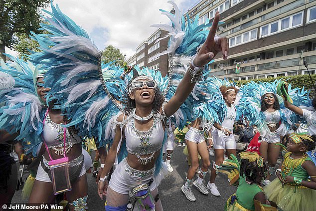 The weekend marked the start of the Notting Hill Carnival in London and the Burning Man Festival in the United States.