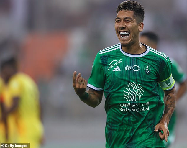 Former Liverpool and Brazil striker Roberto Firmino, 32, is the current captain of Al-Ahli