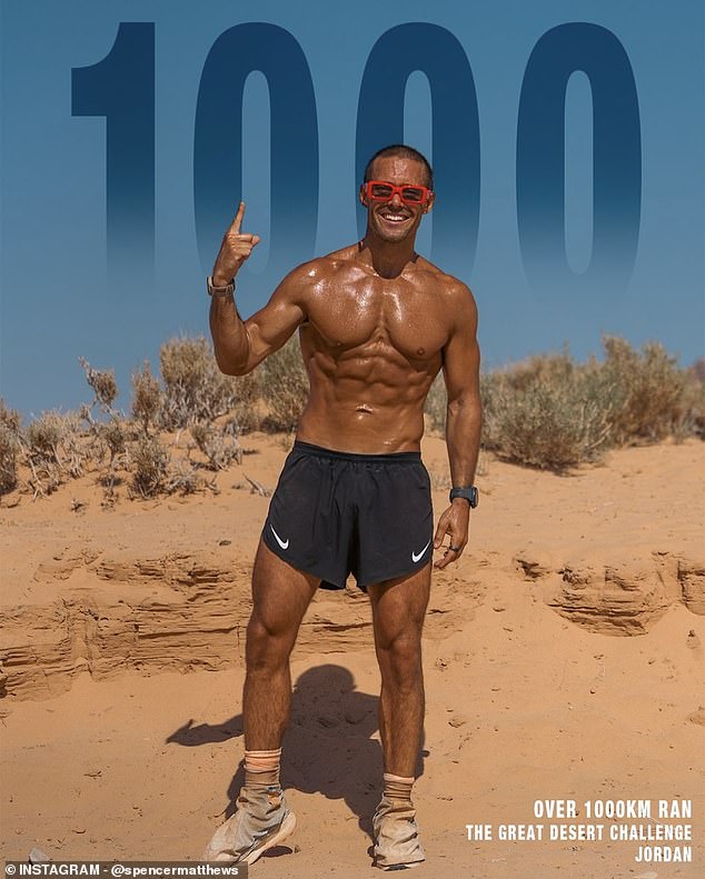 He revealed how he and his team consumed 7,000 calories a day while running through the desert in 40°C heat, and also camped without toilets or showers, which he described as hellish.