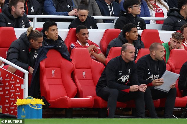 Alexander-Arnold left frustrated after being substituted against Brentford