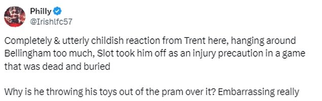 1724633810 559 Liverpool fans fear Trent Alexander Arnold has ALREADY fallen out with