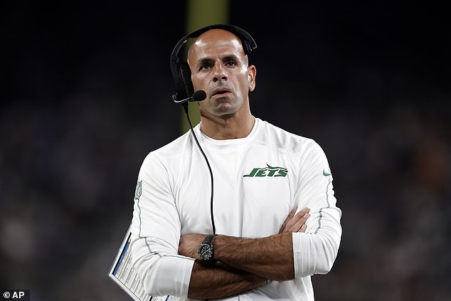 Fans are furious with the New York Jets for not getting the best out of Wilson (pictured: Jets head coach Robert Saleh)