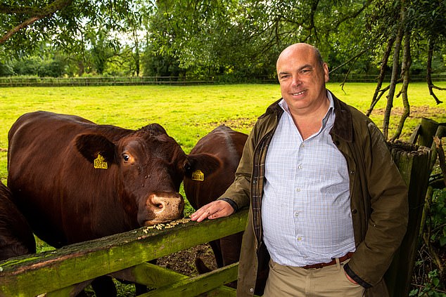 Mr Lynch at his Suffolk farm in 2021 as he fought extradition to the US.