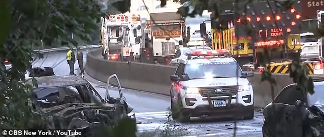 The couple tragically died at the scene of the accident in Harlem (pictured)