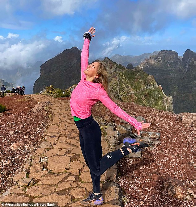 Natalia posted a photo of her hiking trip to Pico do Arieiro on her Instagram account.