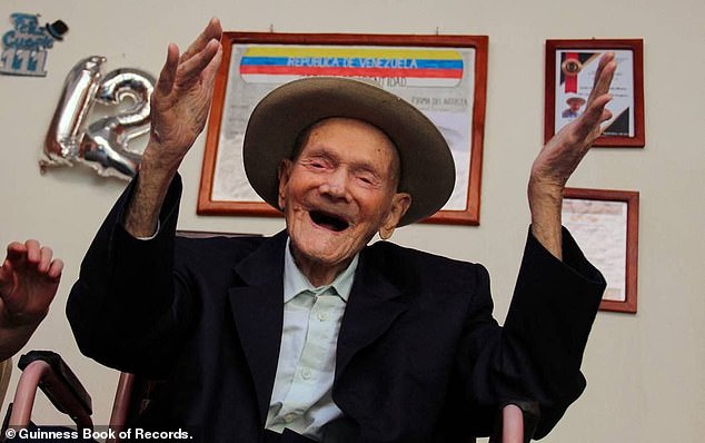 Venezuelan Juan Vicente Pérez Mora died two months before his 115th birthday. During his life he said he drank a glass of aguardiente, a sugar cane liquor, every day.