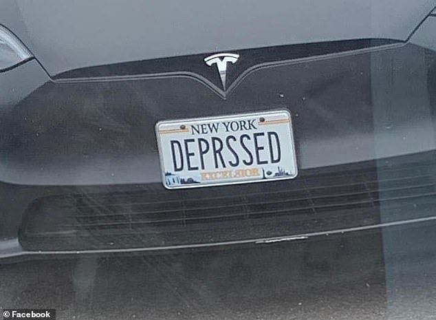 DeLucia posted this license plate as matching his mood, though it was unclear if it was his car or just one he saw.