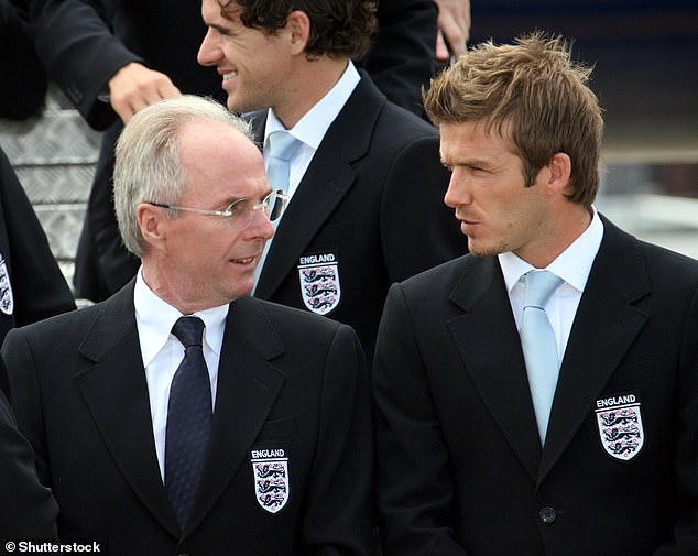 Eriksson and Beckham pictured in 2006, leaving for the World Cup in Germany