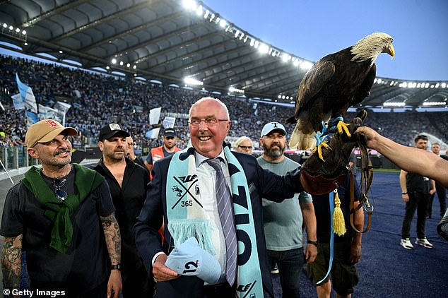 Sven-Goran Eriksson was widely celebrated before his death; he is seen here at the Stadio Olimpico, the home of former team SS Lazio, in May.