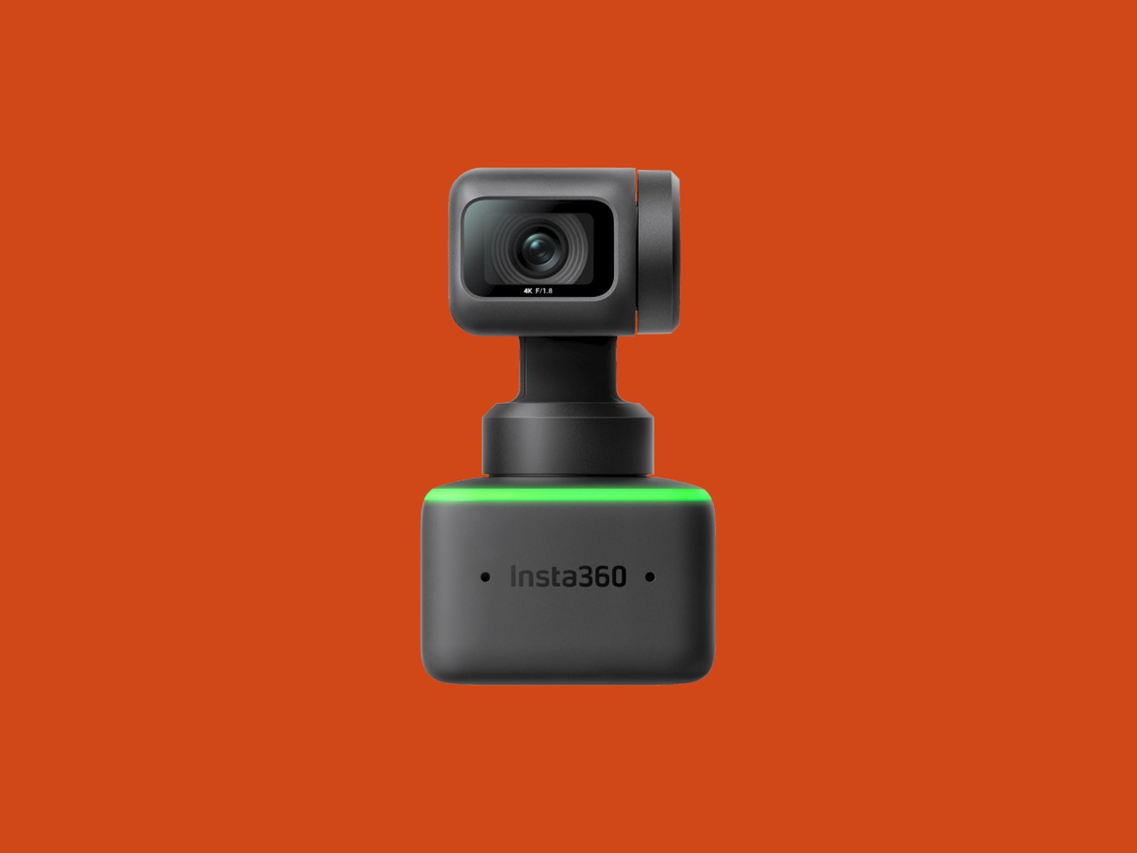 Insta360 Link camera on orange background