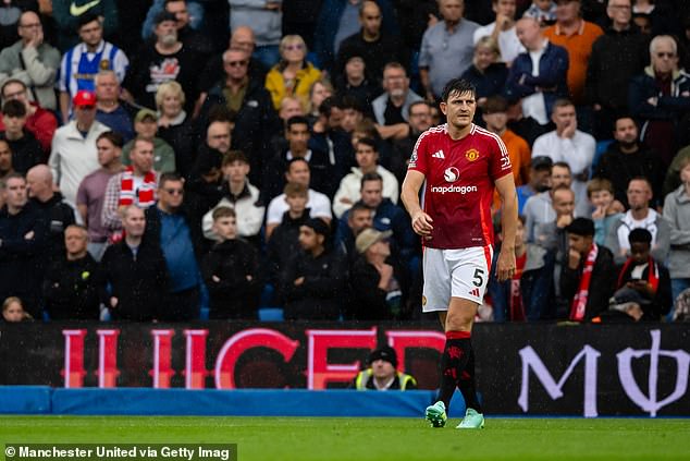 Harry Maguire was responsible for Brighton's first goal by failing to intercept Pedro's cross.