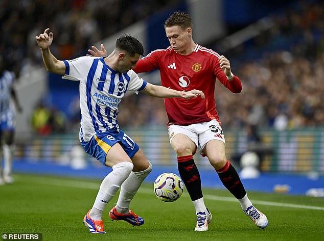 McTominay came off the bench in United's 2-1 defeat to Brighton on Saturday