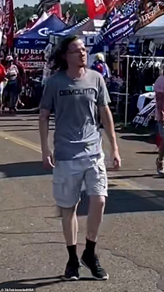 Thomas Matthew Crooks, 20, pictured at Trump's rally in Butler, Pennsylvania, on July 13 before opening fire on the crowd and the former president and being shot dead by Secret Service.