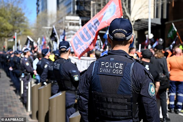 Police kept a close eye on protesters as protests erupted in Sydney