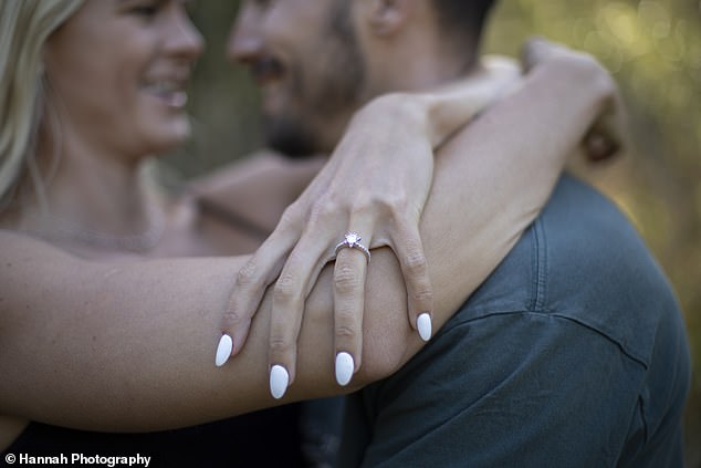 One adorable photo showed the happy couple gazing lovingly into each other's eyes and another image captured Shayna flaunting her eye-catching diamond engagement ring.