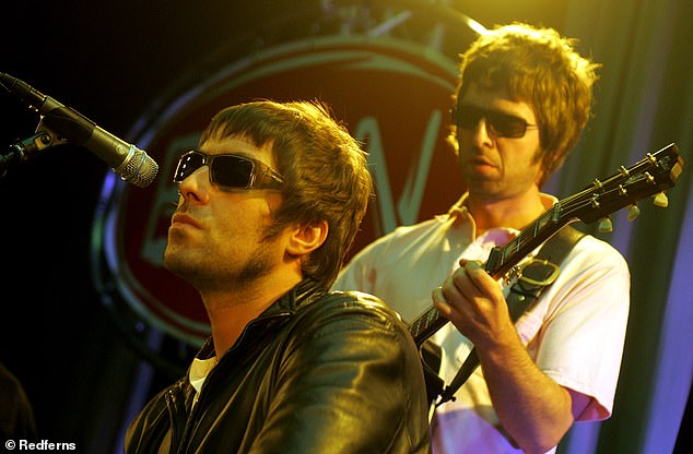 Liam, 51, teased the iconic Britpop band's reunion during their headline set at the Reading Festival on Sunday, before he and his older brother, 57, suggested an announcement could be made at 8am on Tuesday (pictured from 2001)