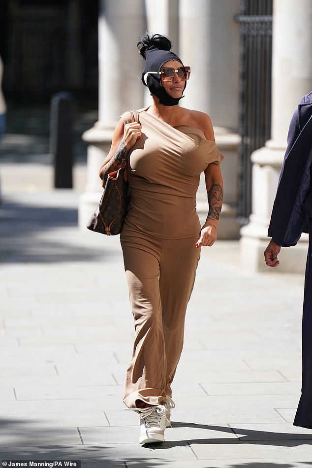 Katie Price, 46, arriving at the Royal Courts of Justice in London on August 9