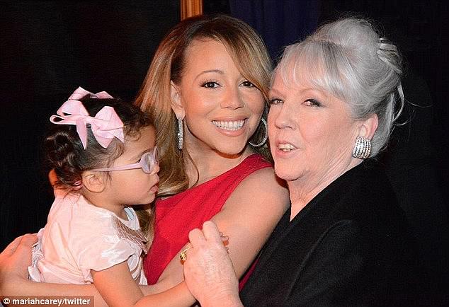 Carey with her daughter Monroe and her mother Patricia