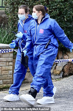 Forensic officers leave Menzies Road house following tragic discovery of bodies of Jennifer and Ella Carrig