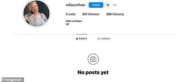 Milla said she was forced to delete her posts after receiving criticism.