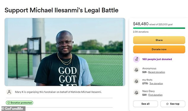 On August 13, Kiki & Kibbitz vlogger Mary K organized a GoFundMe page for Ilesanmi's legal fees, which has raised $48,480 of its $25,000 goal from 2,500 donations.