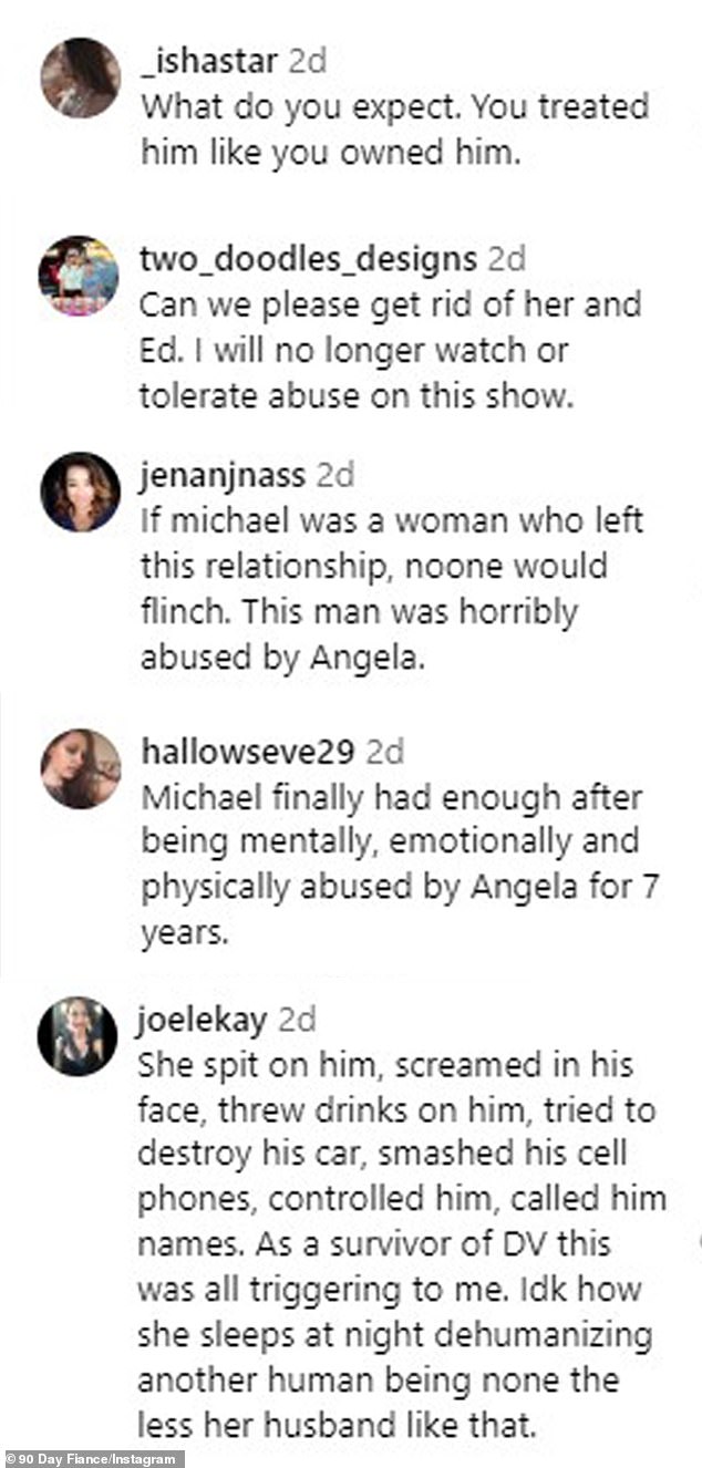 In the Instagram comments of the new 90 Day Fiancé clip, fans criticized Angela for her 