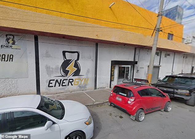 He was working out at his local EnerGym when the incident occurred (pictured above)