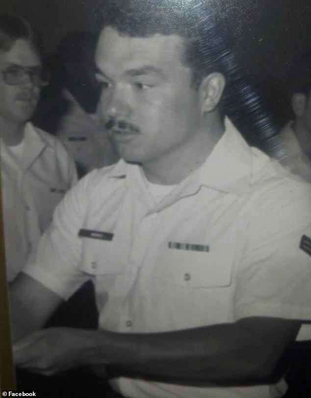 Marweg served in the military (pictured here in his Navy uniform), as have generations of his family over the past century, including his father, sister, brothers, nephew, son and granddaughter.