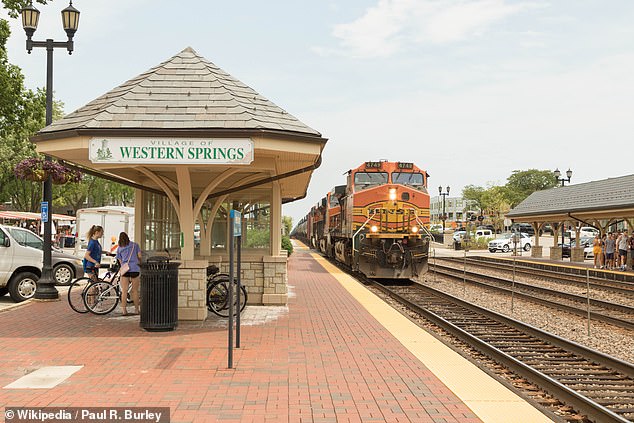 Chicago's current crime rate has contributed to the popularity of its comparatively quieter suburbs, many of which are connected to the city by train.