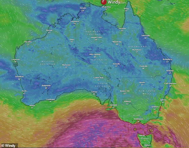 Urgent weather warnings have been issued for five Australian states as much of the country is set to be battered by damaging winds.