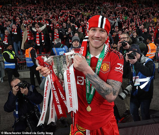 Weghorst won the Carabao Cup during his loan at United last year.