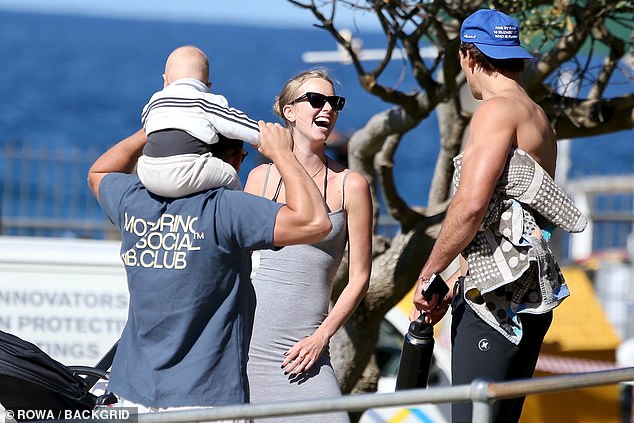 The couple's chemistry is undeniable as they enjoyed some downtime on the family beach.