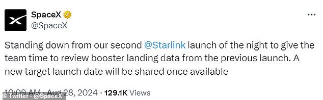 SpaceX says it will suspend a planned second Starlink launch to give crew time to review data