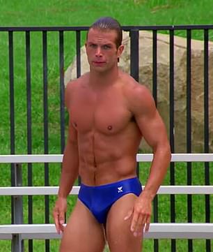 David kicked off the season six premiere in tight blue underwear