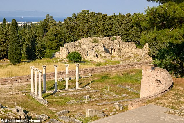 Teresa explores the ruins of the Asklepion (seen here), an ancient healing temple.