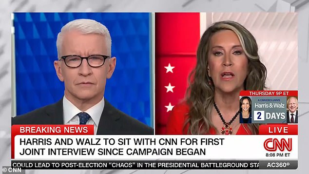 Host Anderson Cooper grilled commentators, including Democratic strategist Maria Cardona, about the move, which has not ended calls for Harris to conduct a solo interview.