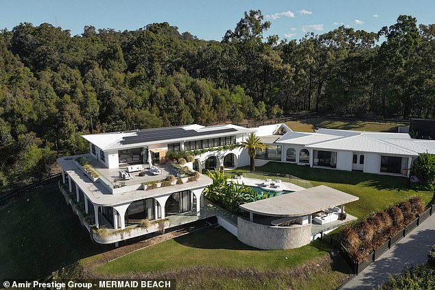 Purchased in 2022 for $8.75 million, the property, known as 'Villa Casa', covers a massive 1,096 square metres and boasts spectacular views of the nearby coastline.